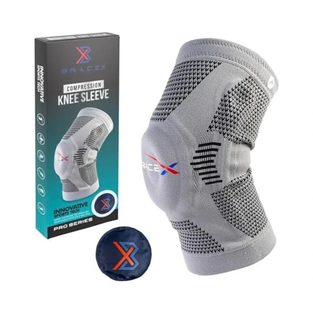 New Knee Compression Sleeve & Patellar Stabilizing Brace, Size XL